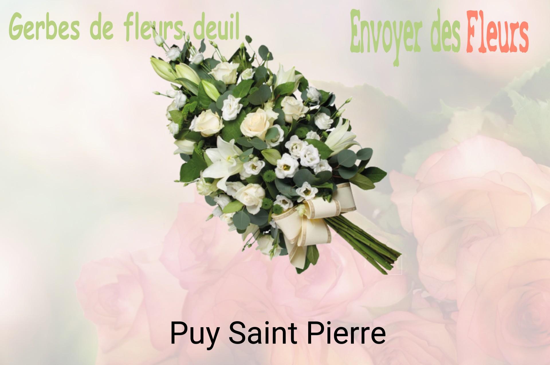 Gerbe de fleurs de deuil livrée à Puy-Saint-Pierre